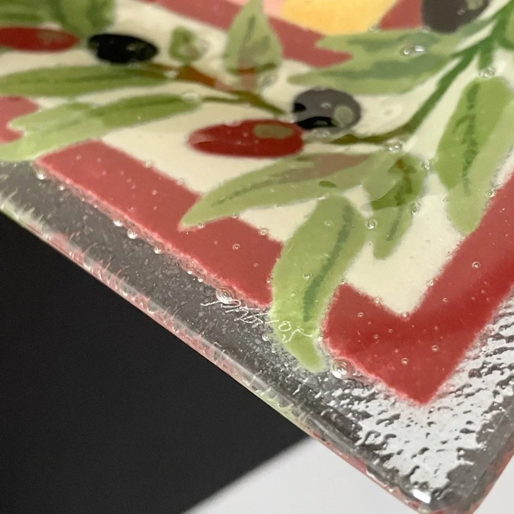 Vineyard Olive Plate & Bowl by Peggy Karr